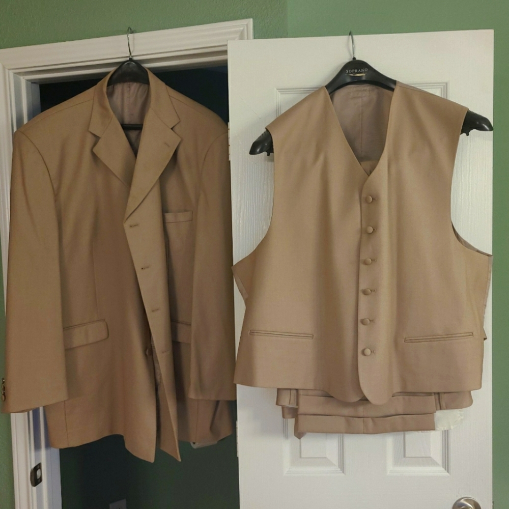 Tan 3 piece Soprano suit